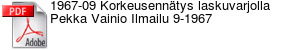 1967-09 Korkeusenntys laskuvarjolla Pekka Vainio Ilmailu 9-1967