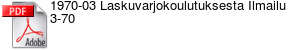 1970-03 Laskuvarjokoulutuksesta Ilmailu 3-70