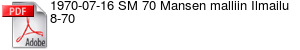 1970-07-16 SM 70 Mansen malliin Ilmailu 8-70