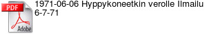 1971-06-06 Hyppykoneetkin verolle Ilmailu 6-7-71