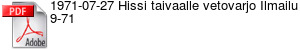 1971-07-27 Hissi taivaalle vetovarjo Ilmailu 9-71