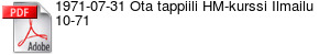 1971-07-31 Ota tappiili HM-kurssi Ilmailu 10-71