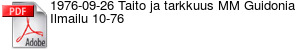 1976-09-26 Taito ja tarkkuus MM Guidonia Ilmailu 10-76