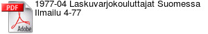 1977-04 Laskuvarjokouluttajat Suomessa Ilmailu 4-77