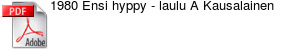1980 Ensi hyppy - laulu A Kausalainen