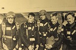 MM-Kilpailu Nykping 28.7.-7.8.1988. Kilpailijoita: Tatu Soini (vas.), Timo Toivonen, Olavi Kilpinen, Jouni Lahti ja Anssi Horppu. Kuva: Hannu Laitinen