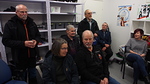 ULK 60 vuotta 28.10.2023. Vuosikokous Skydive Finlandin tiloissa. Vasemmalta Anssi Horppu, Maija-Liisa Laksio, Erkki Kajala, Asko Hauhia, Takana Risto Y-Outinen, Hannu Kiiskinen ja Satu Paajanen. Kuva: Eero Kausalainen.,
