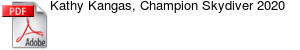 Kathy Kangas, Champion Skydiver 2020