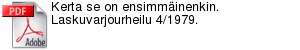 Kerta se on ensimminenkin. Laskuvarjourheilu 4/1979.