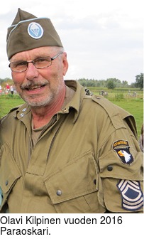 Olavi Kilpinen vuoden 2016 Paraoskari.